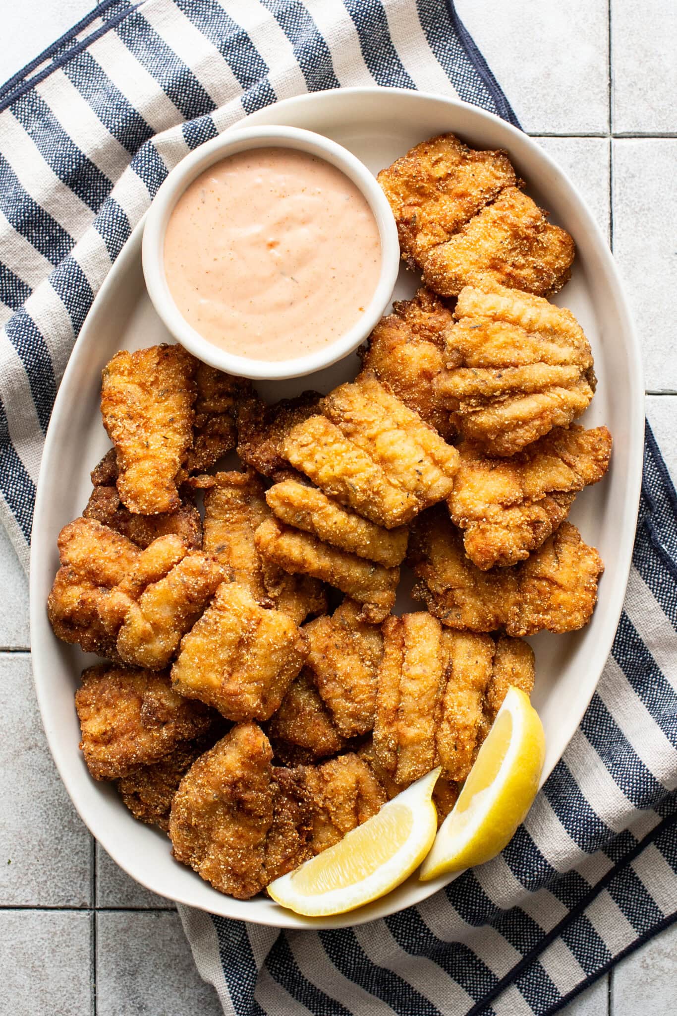 Crispy Catfish Nuggets with Cajun Dipping Sauce - Butter Be Ready
