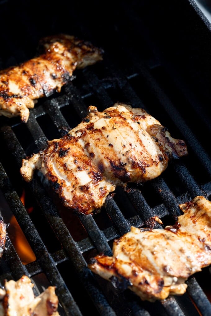 chicken thighs on grill