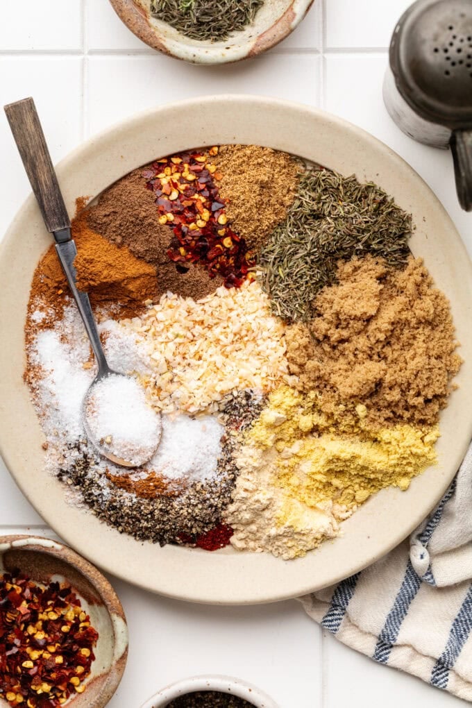 dry spices on small plate