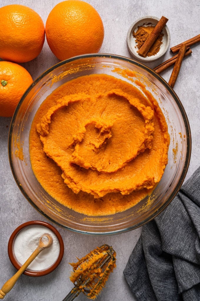 sweet potato mixture in bowl