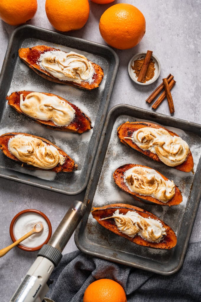 bruleed sweet potatoes with marshmallow creme