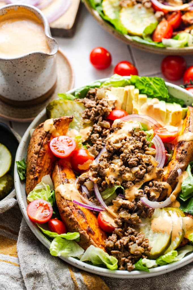 chipotle ranch burger bowl