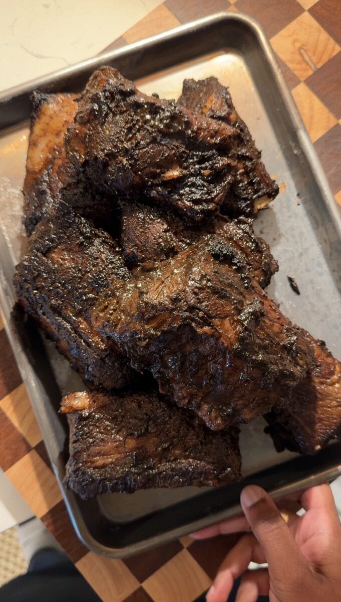 browned short ribs on platter